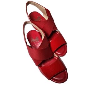 AMALFI red leather sandal 5.5M Italian leather